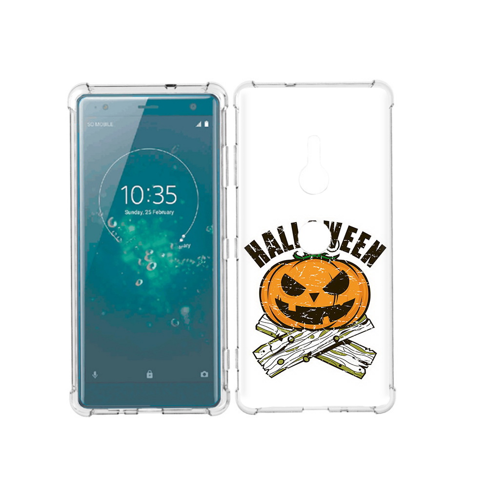 

Чехол MyPads Tocco для Sony Xperia XZ3 Хэллоуин доски тыква, Прозрачный, Tocco