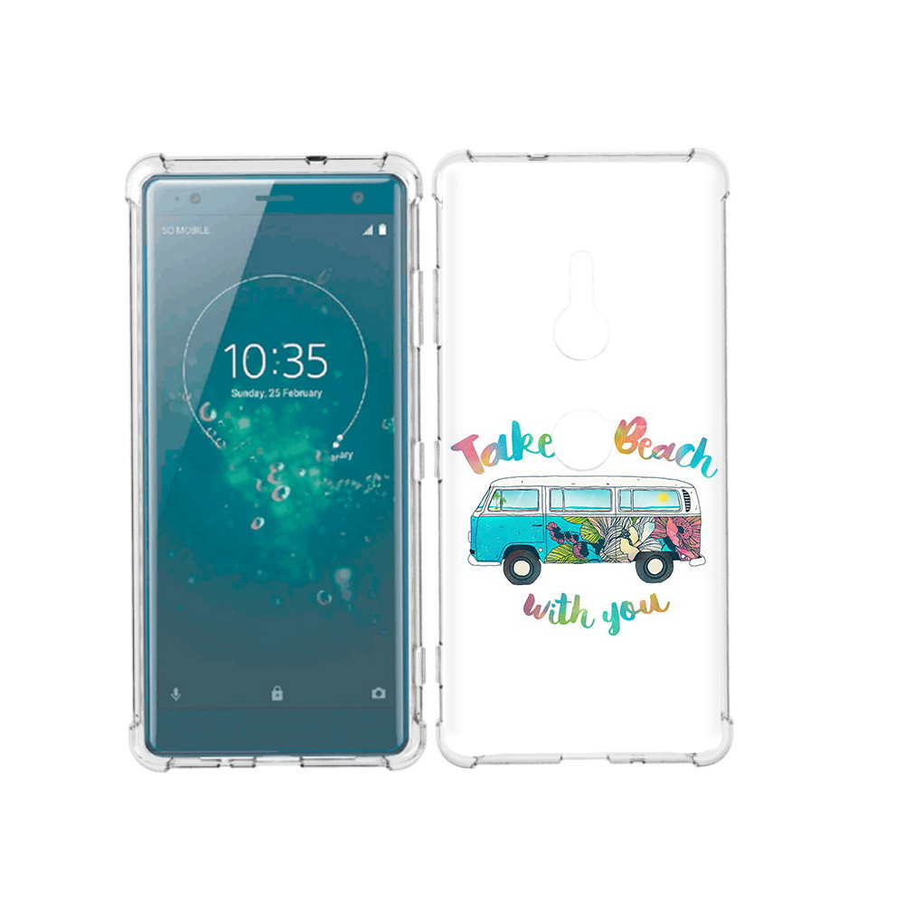 

Чехол MyPads Tocco для Sony Xperia XZ3 Хиппи автобус, Прозрачный, Tocco