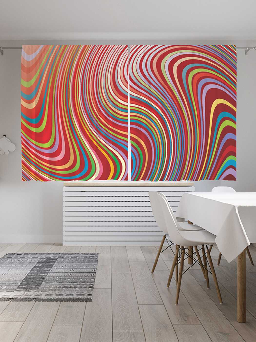 

Классические шторы JoyArty "Расплывшиеся линии", серия Oxford DeLux, 2 полотна 145x180 см, Расплывшиеся линии