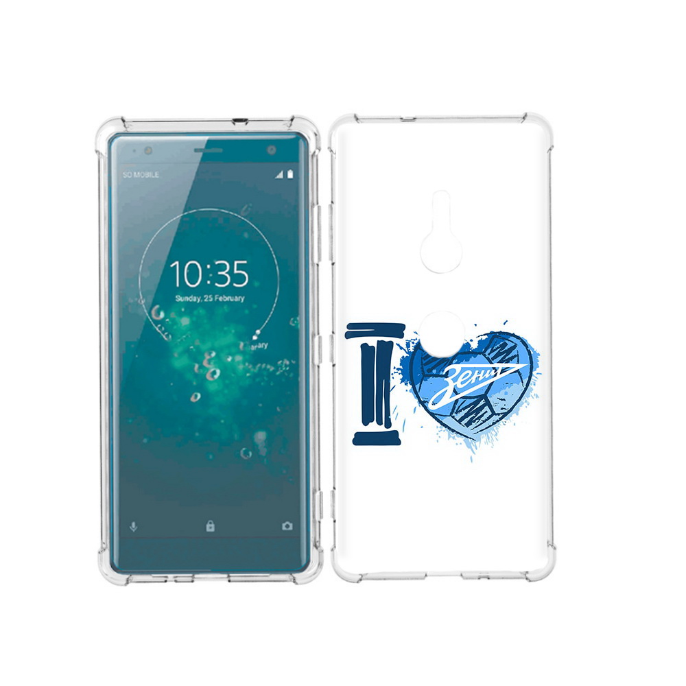 

Чехол MyPads Tocco для Sony Xperia XZ3 ФК я люблю зенит, Прозрачный, Tocco