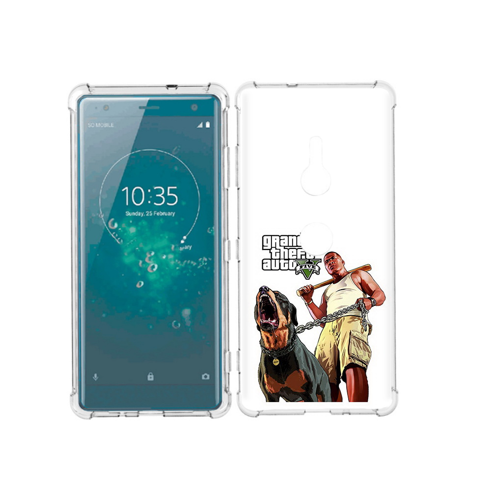 

Чехол MyPads Tocco для Sony Xperia XZ3 GTA грозная собака, Прозрачный, Tocco