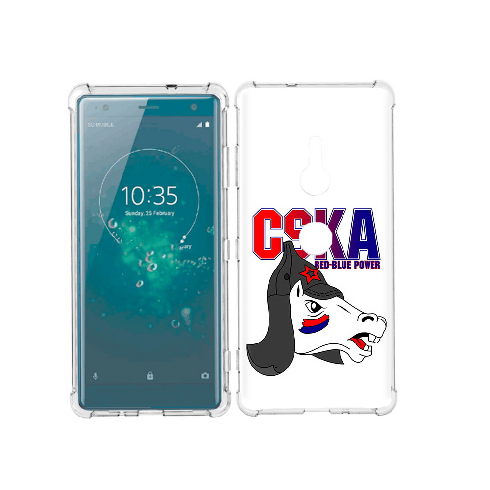 

Чехол MyPads Tocco для Sony Xperia XZ3 ФК ЦСК лошадка россия, Прозрачный, Tocco