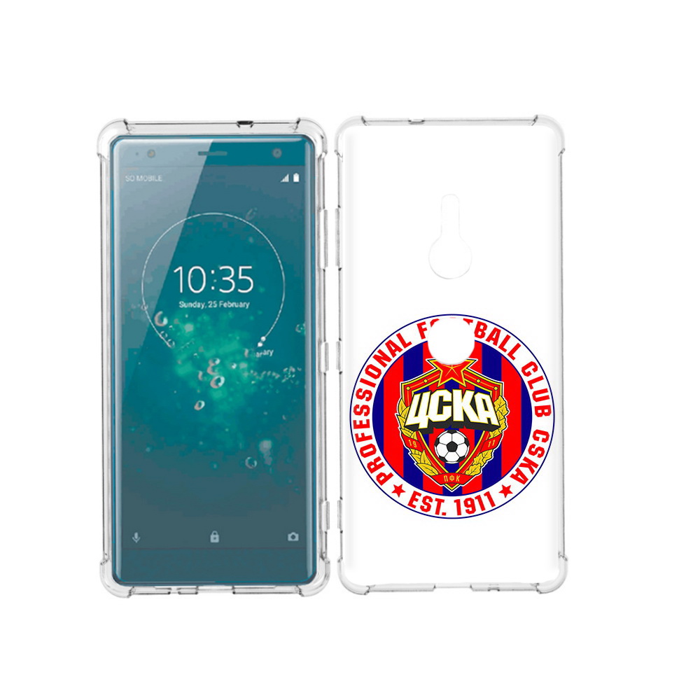 

Чехол MyPads Tocco для Sony Xperia XZ3 ФК ЦСК логотип, Прозрачный, Tocco