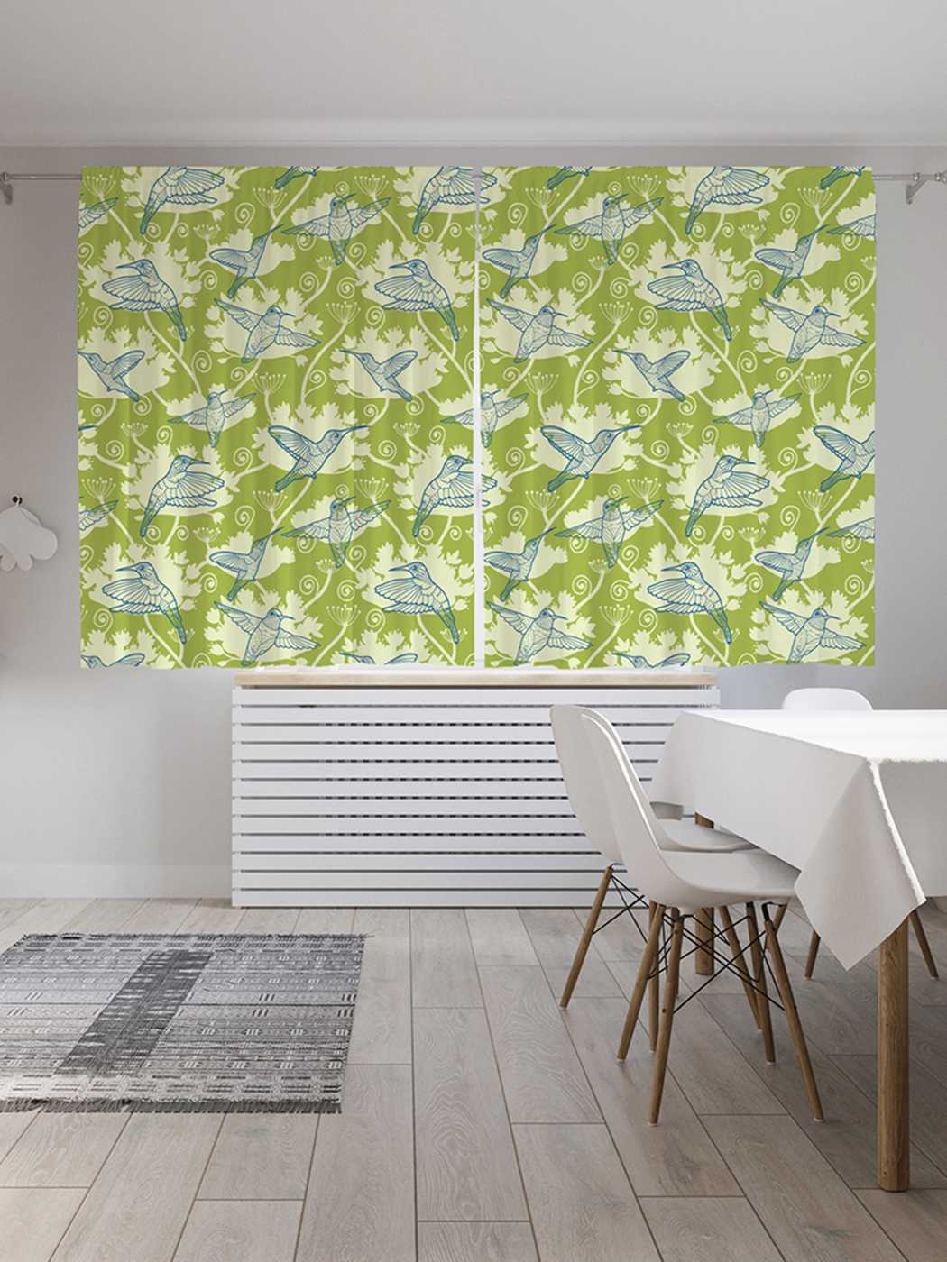 

Классические шторы JoyArty "Облака колибри", серия Oxford DeLux, 2 полотна 145x180 см, Облака колибри