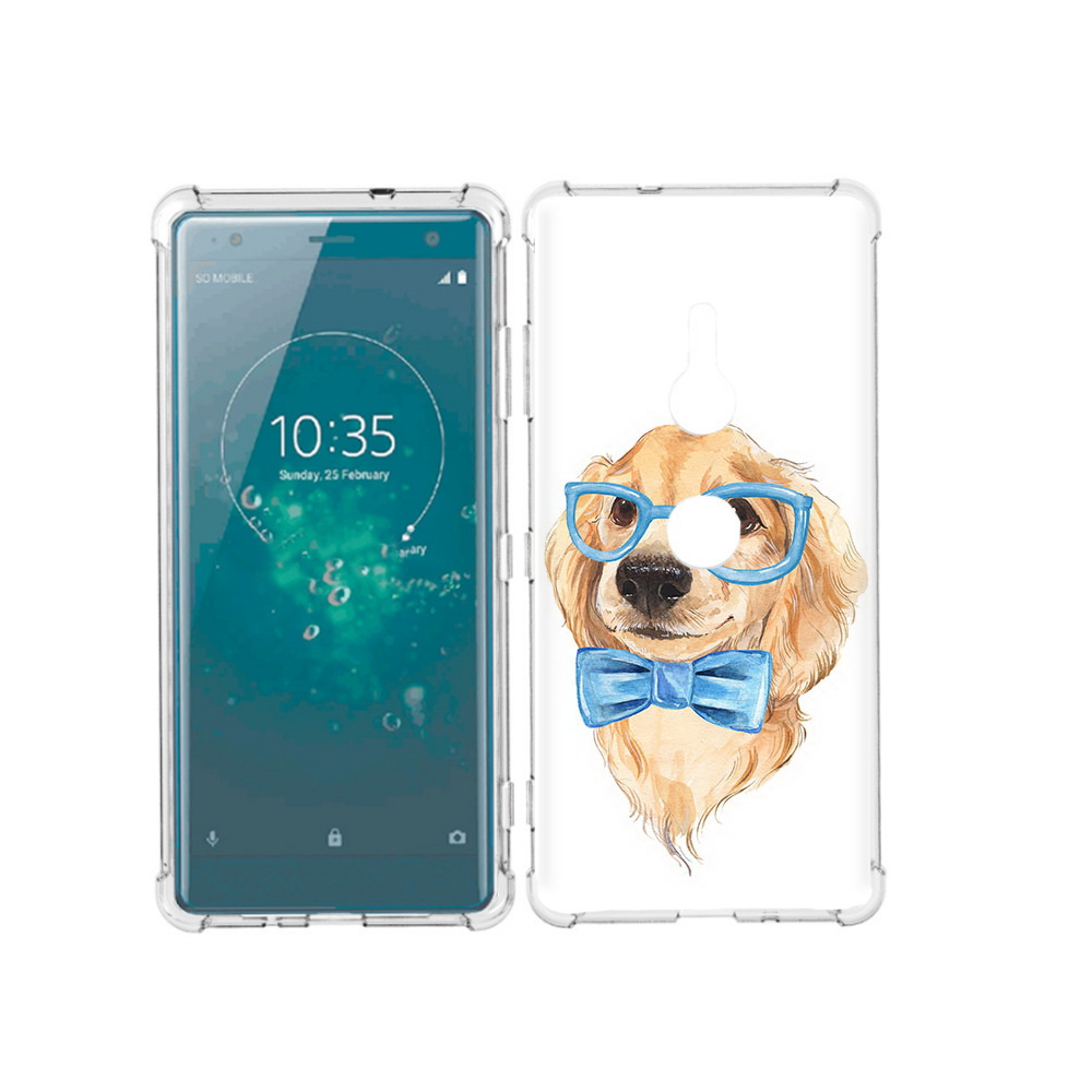 

Чехол MyPads Tocco для Sony Xperia XZ3 Собака интеллигент, Прозрачный, Tocco