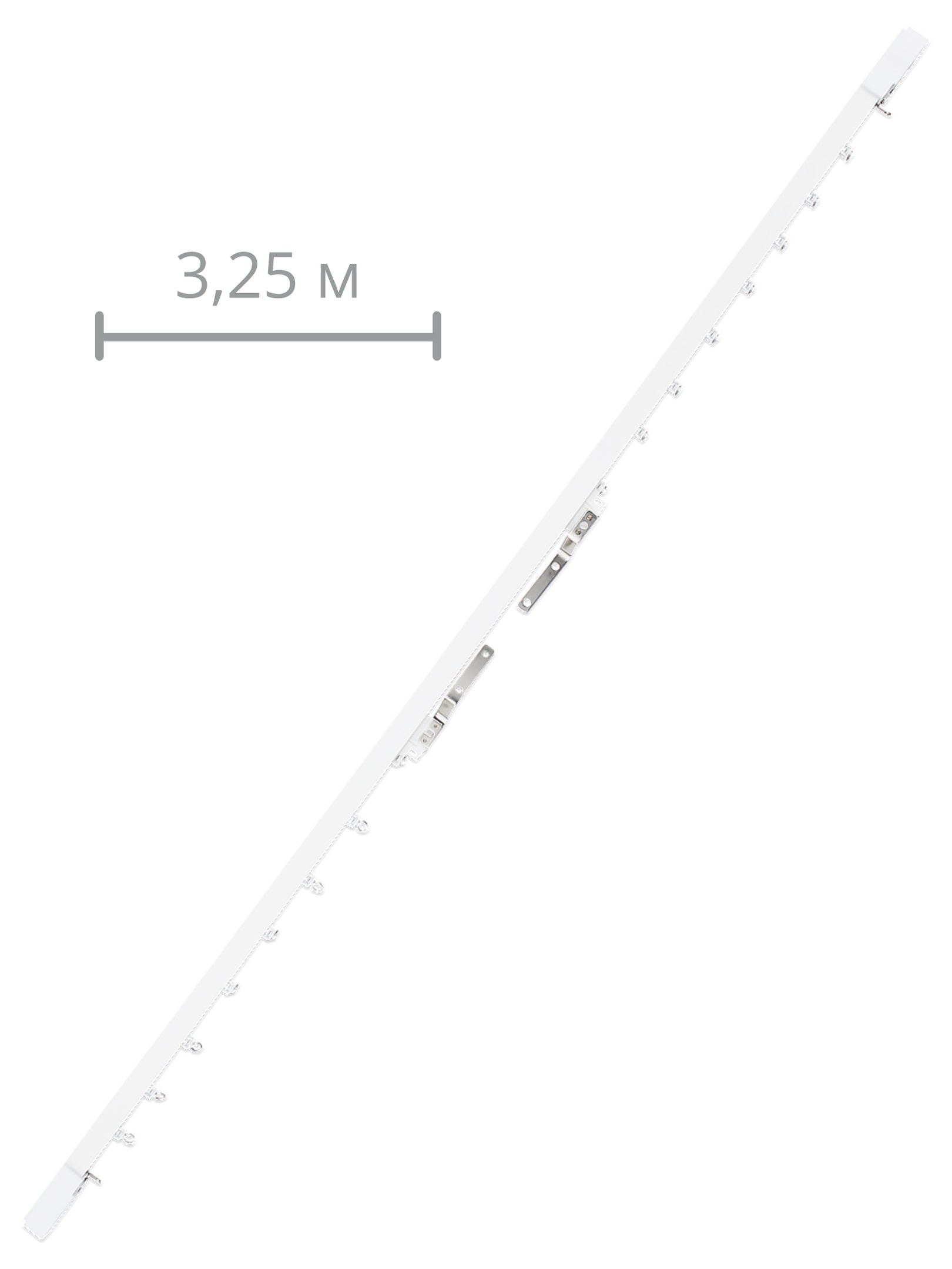 

Электрокарниз раздвижной для мотором Xiaomi/Aqara.. 3,25м. открытие от центра, Белый, КРА325ЦП