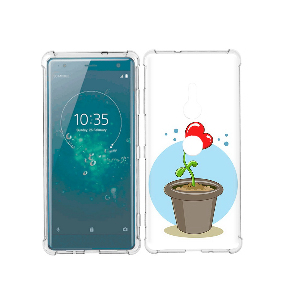 

Чехол MyPads Tocco для Sony Xperia XZ3 Растение любви 14 февраля, Прозрачный, Tocco