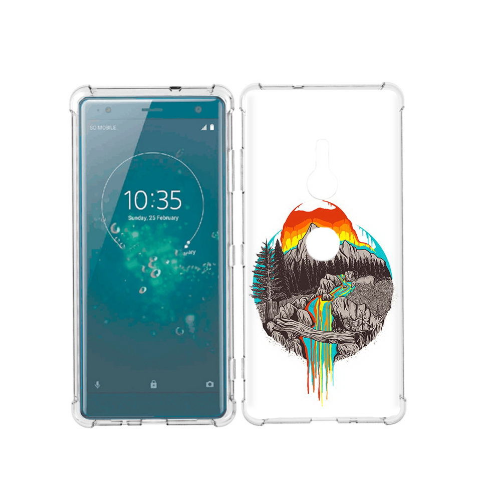 

Чехол MyPads Tocco для Sony Xperia XZ3 Радужный водопад, Прозрачный, Tocco