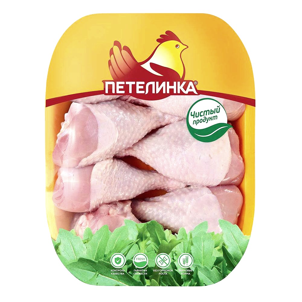 

Голень цыпленка-бройлера Петелинка с кожей, охлажденная, 500-600 г