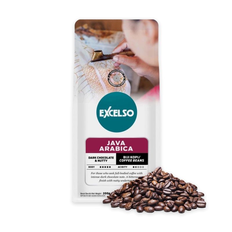 Кофе обжаренный в зерне Excelso Java Arabica, 200 г