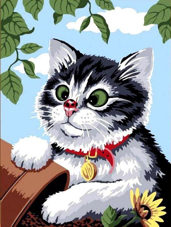 

Картина по номерам Paintboy Любопытный котенок, 40x50 см, Любопытный котенок