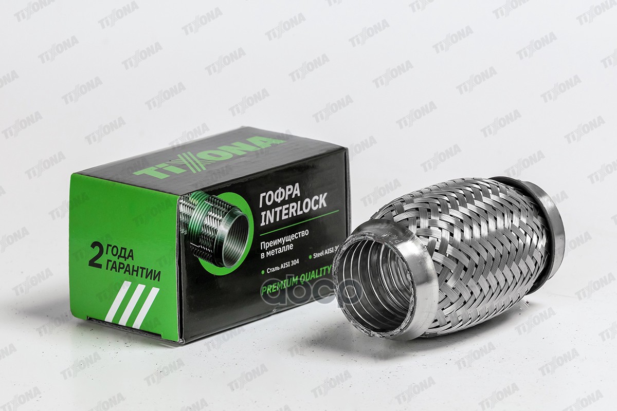 

TIXONA P40100 Гофра глушителя (40 x 100 mm.) /steel AISI 304 with interlock/