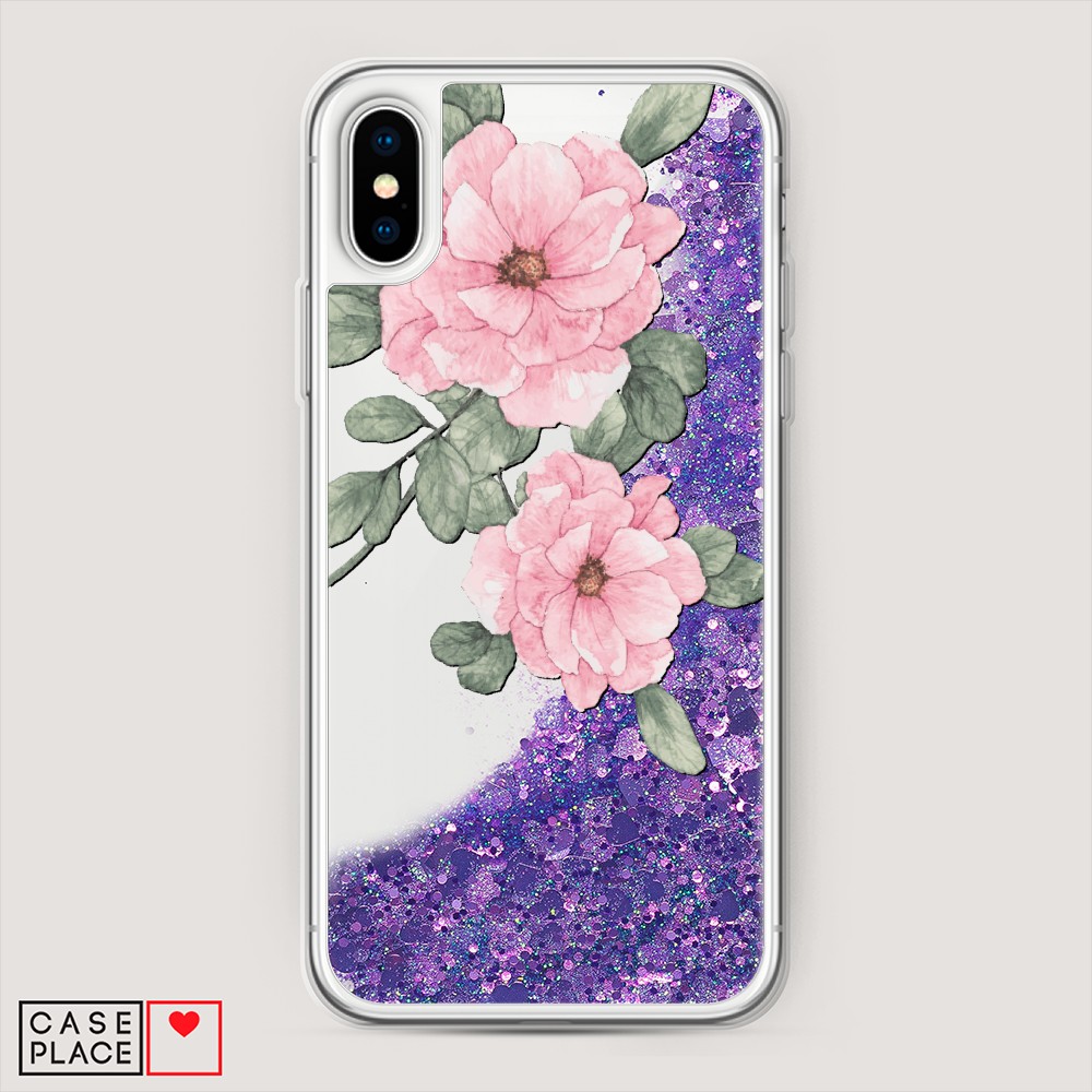 

Чехол Awog на Apple iPhone XS Max (10S Max) Акварельные розовые цветы", Разноцветный, 11992-1