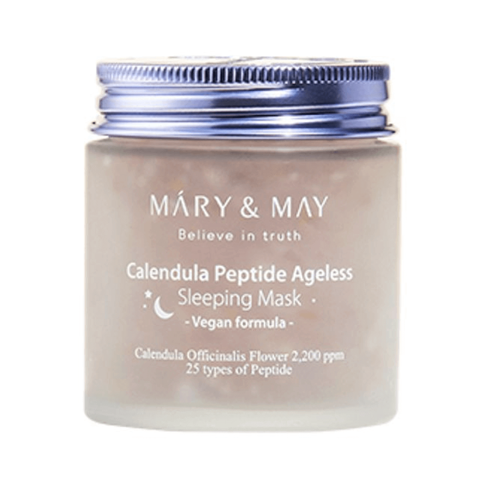 Маска Mary&May ночная антивозрастная с лепестками календулы Calendula Peptide Ageless Slee