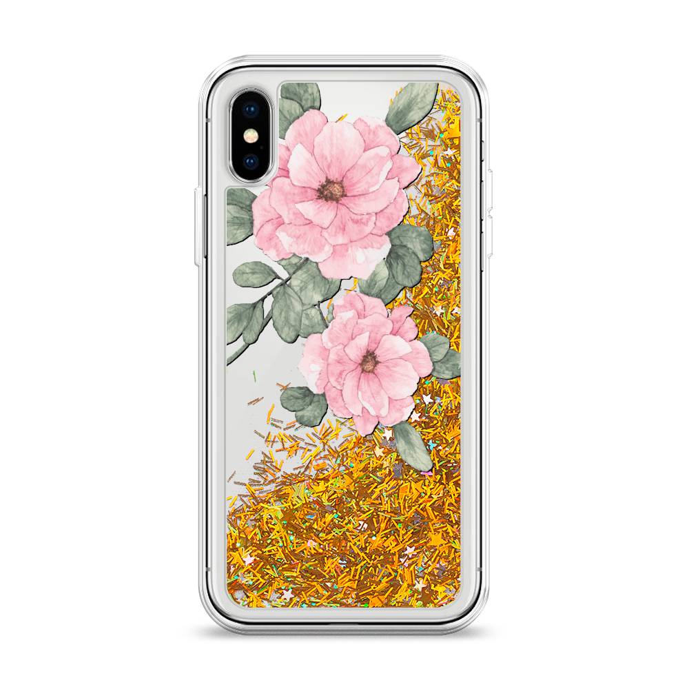 

Чехол Awog на Apple iPhone XS (10S) / Айфон XS (10S) "Акварельные розовые цветы", 11890-1