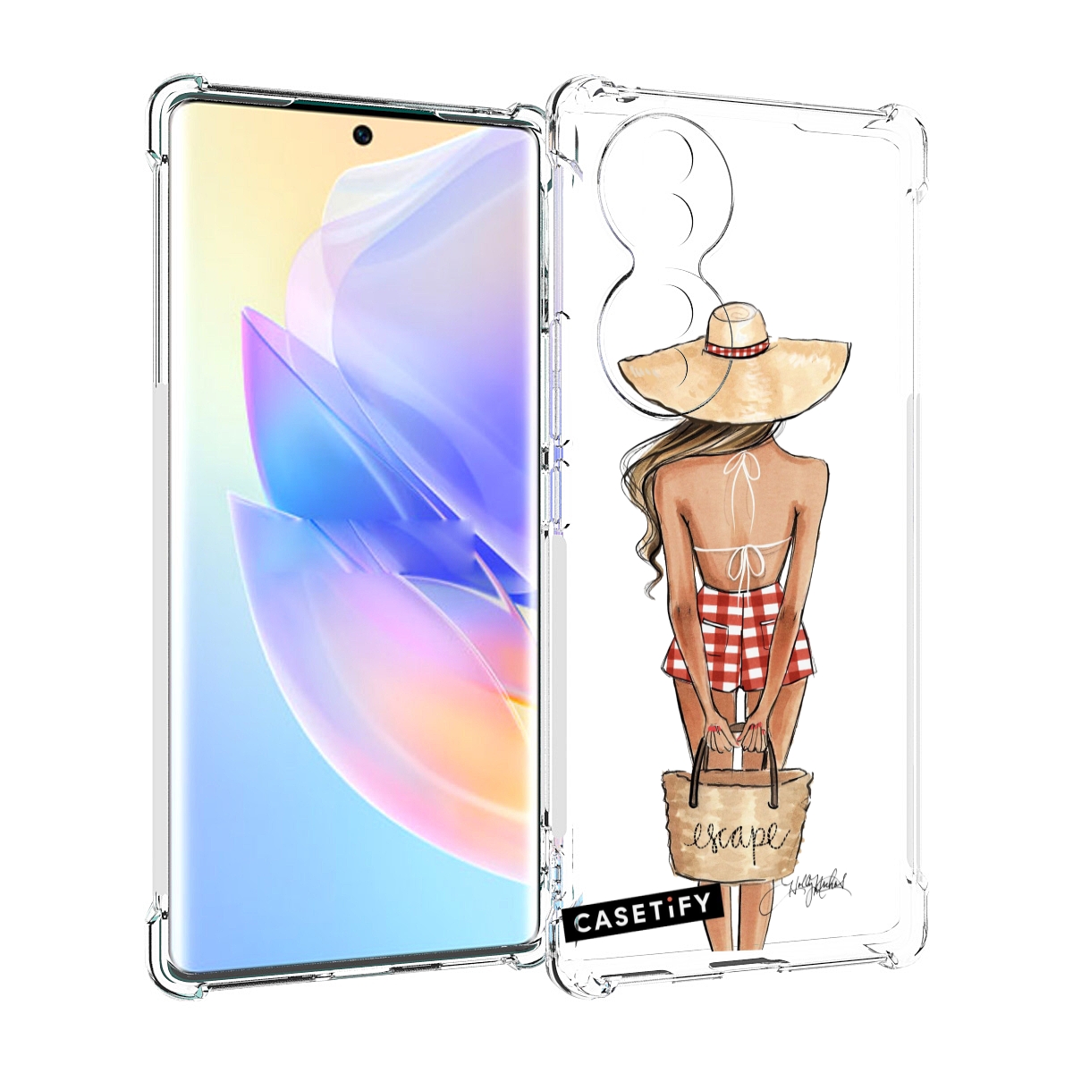 

Чехол MyPads CASETiFY женский для Honor 70, Прозрачный, Tocco