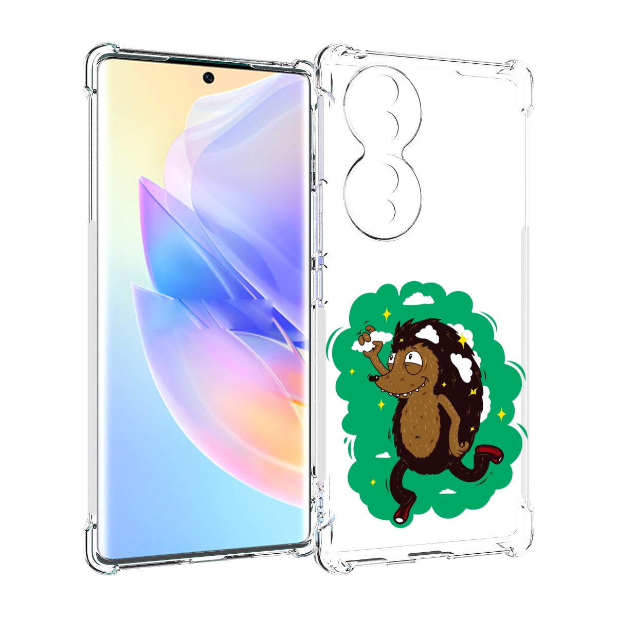 

Чехол MyPads Ежик в облаках для Honor 70, Прозрачный, Tocco