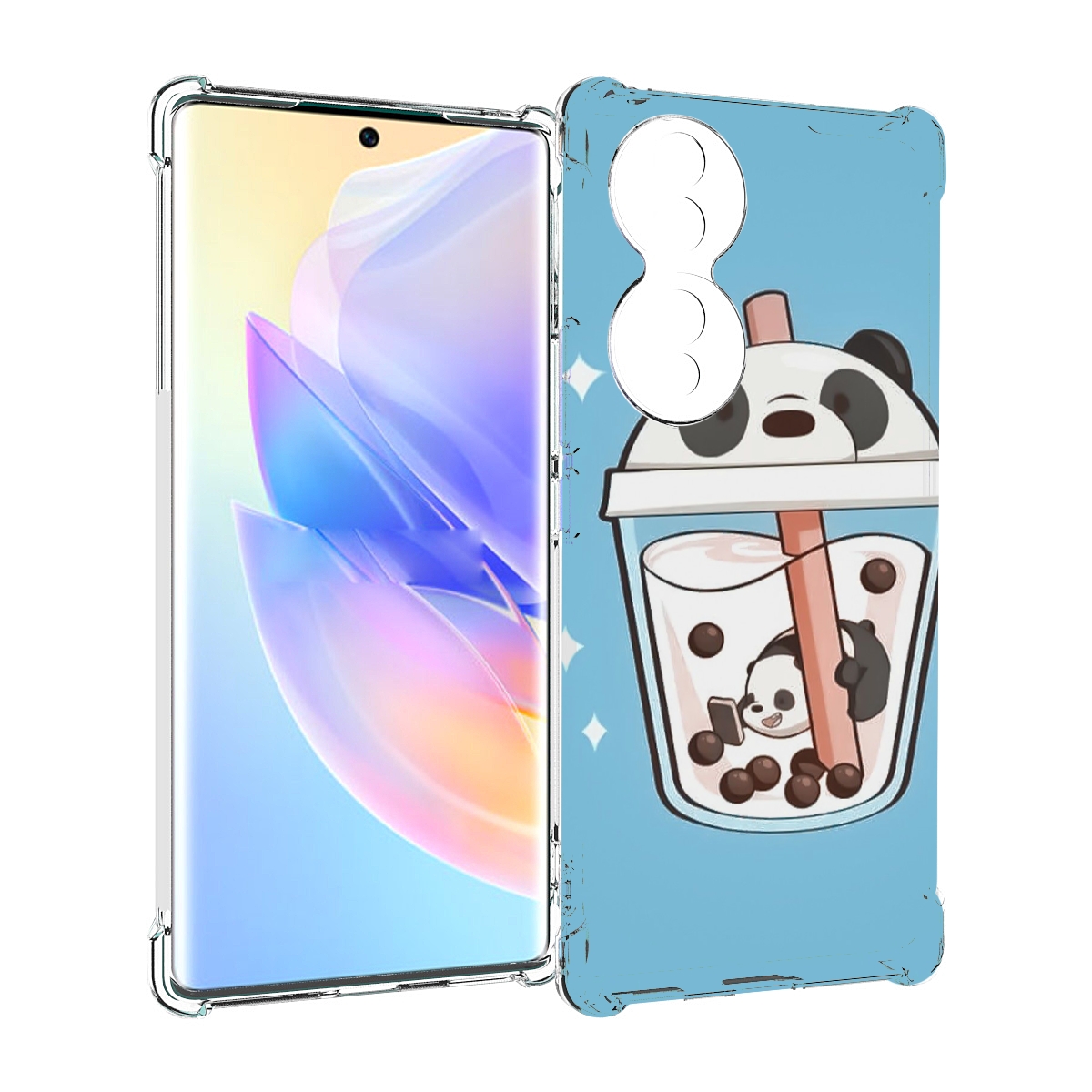 

Чехол MyPads Bubble tea для Honor 70, Прозрачный, Tocco