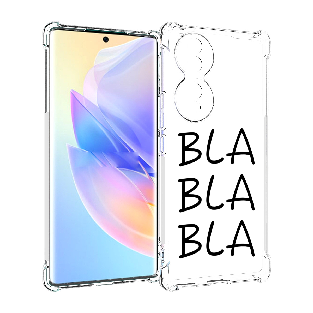 

Чехол MyPads Bla-Bla для Honor 70, Прозрачный, Tocco