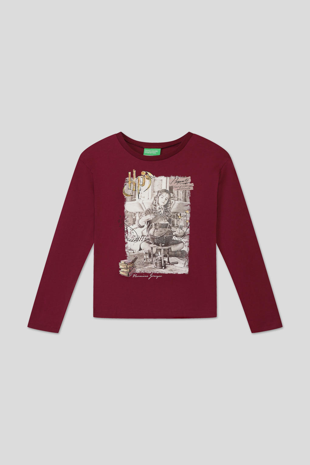 

Футболка с длинным рукавом Benetton 3VR5C10IJ, малиновый, S, Красный, 3VR5C10IJ