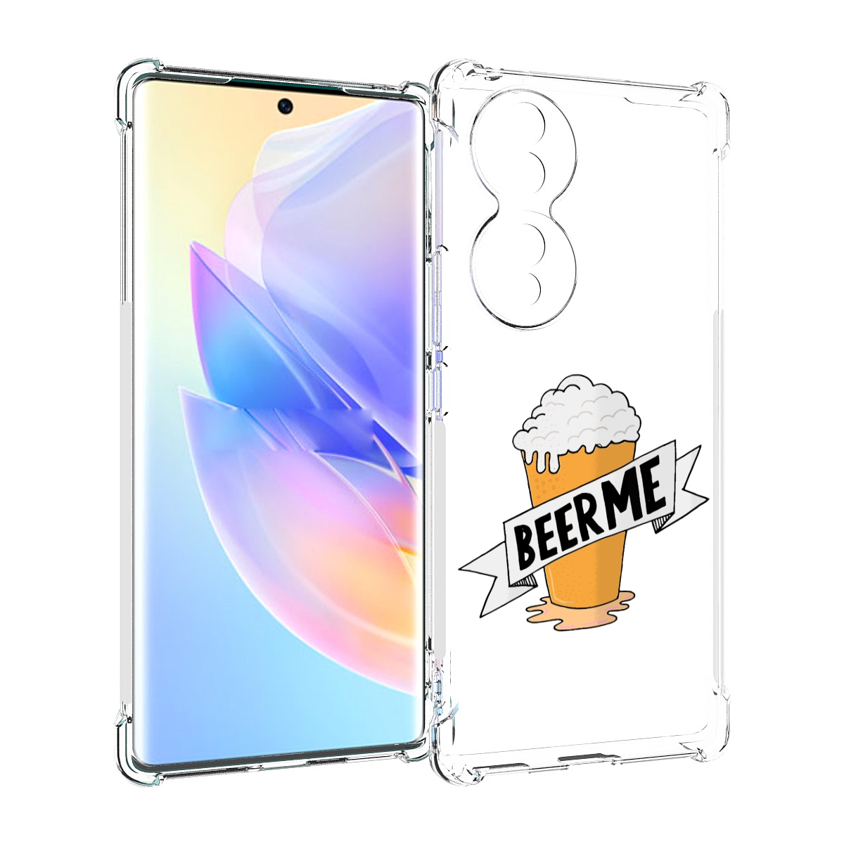 

Чехол MyPads Beer-me для Honor 70, Прозрачный, Tocco