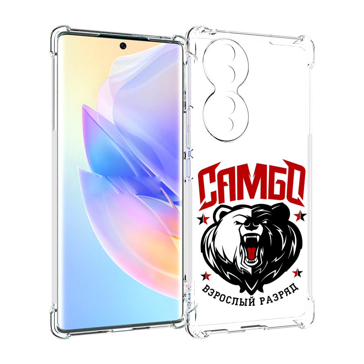 

Чехол MyPads Единоборства Самбо медведь для Honor 70, Прозрачный, Tocco