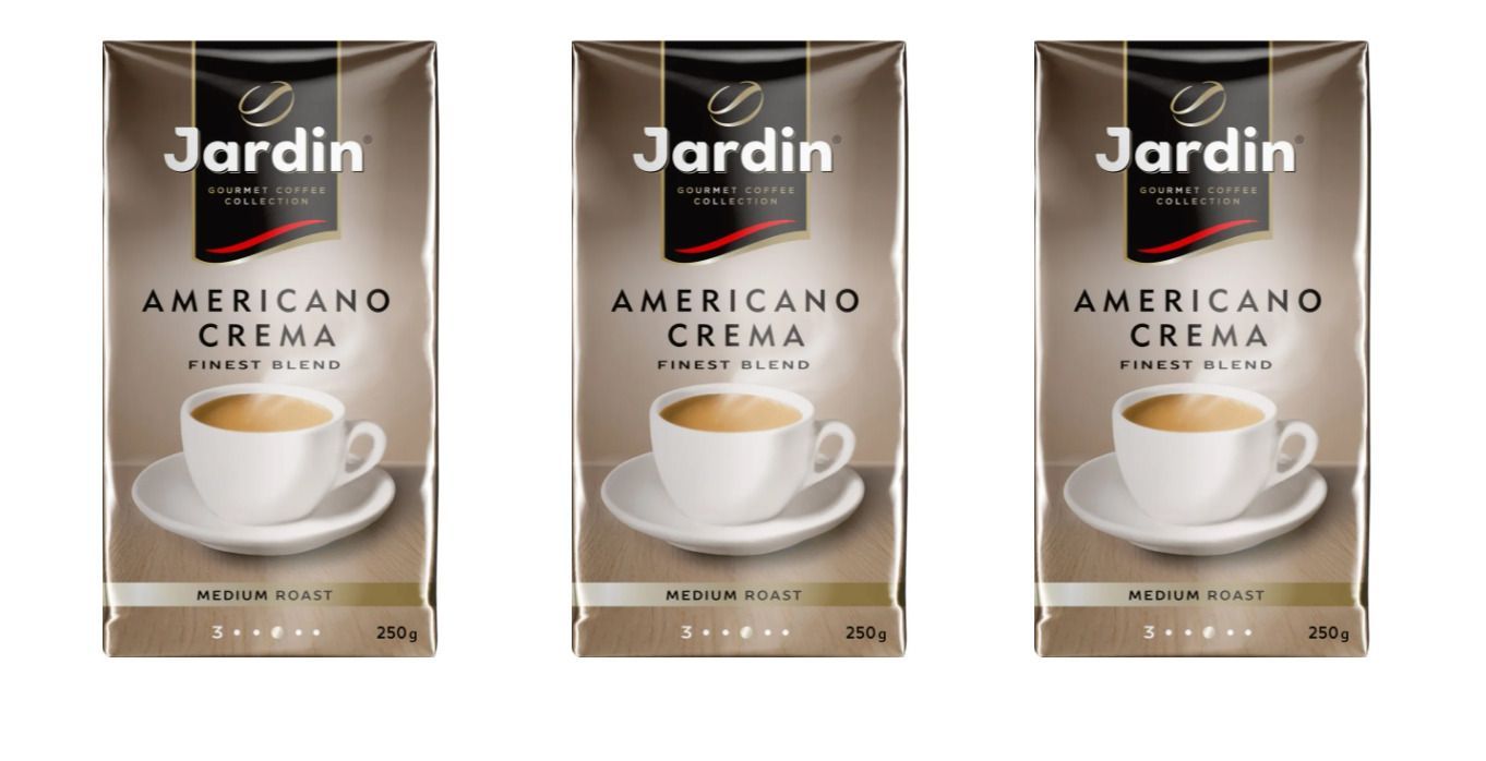 Кофе молотый Jardin Americano Crema, 250 г х 3 шт