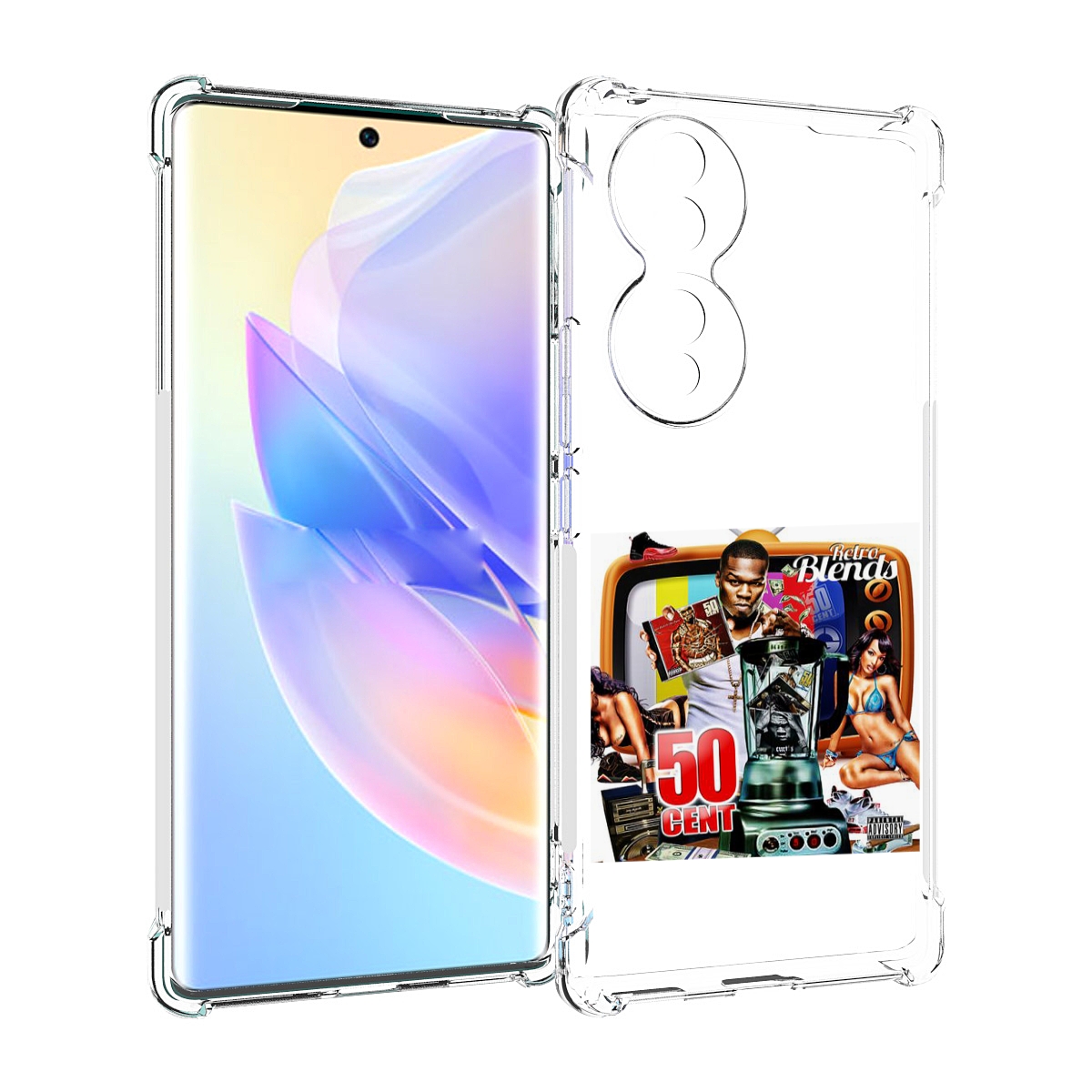 

Чехол MyPads 50 Cent - Retro 50 Cent Blends для Honor 70, Прозрачный, Tocco