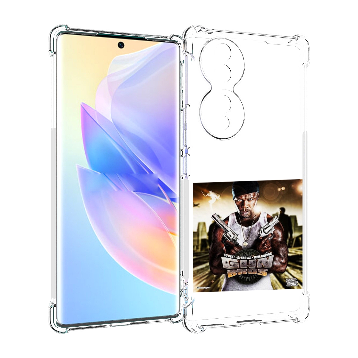 

Чехол MyPads 50 Cent - Gun Bros для Honor 70, Прозрачный, Tocco