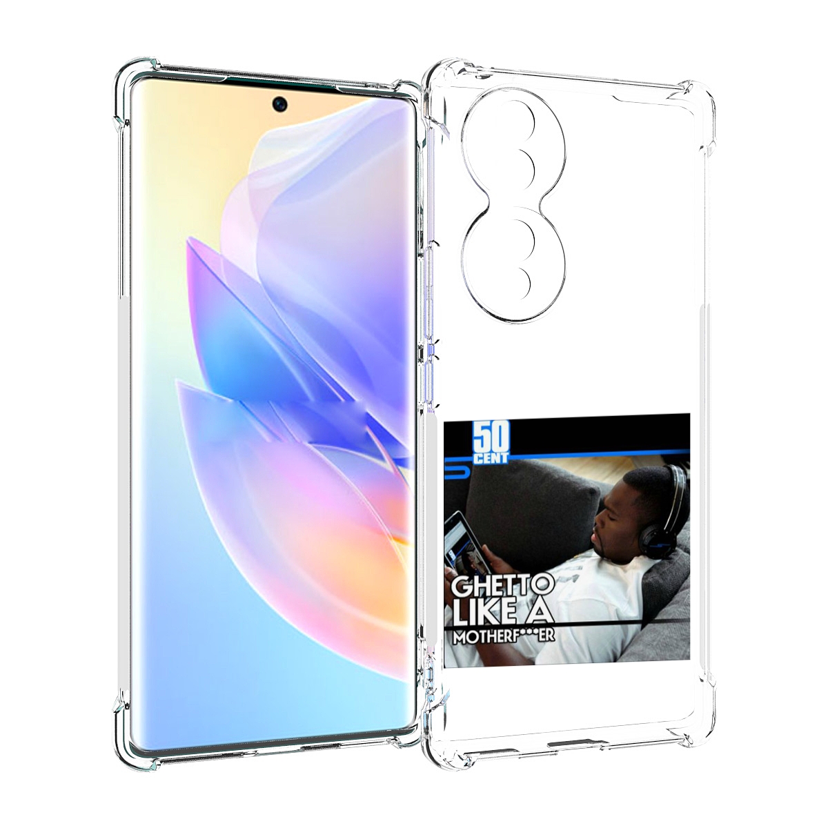 

Чехол MyPads 50 Cent - Ghetto Like A Motherfucker для Honor 70, Прозрачный, Tocco