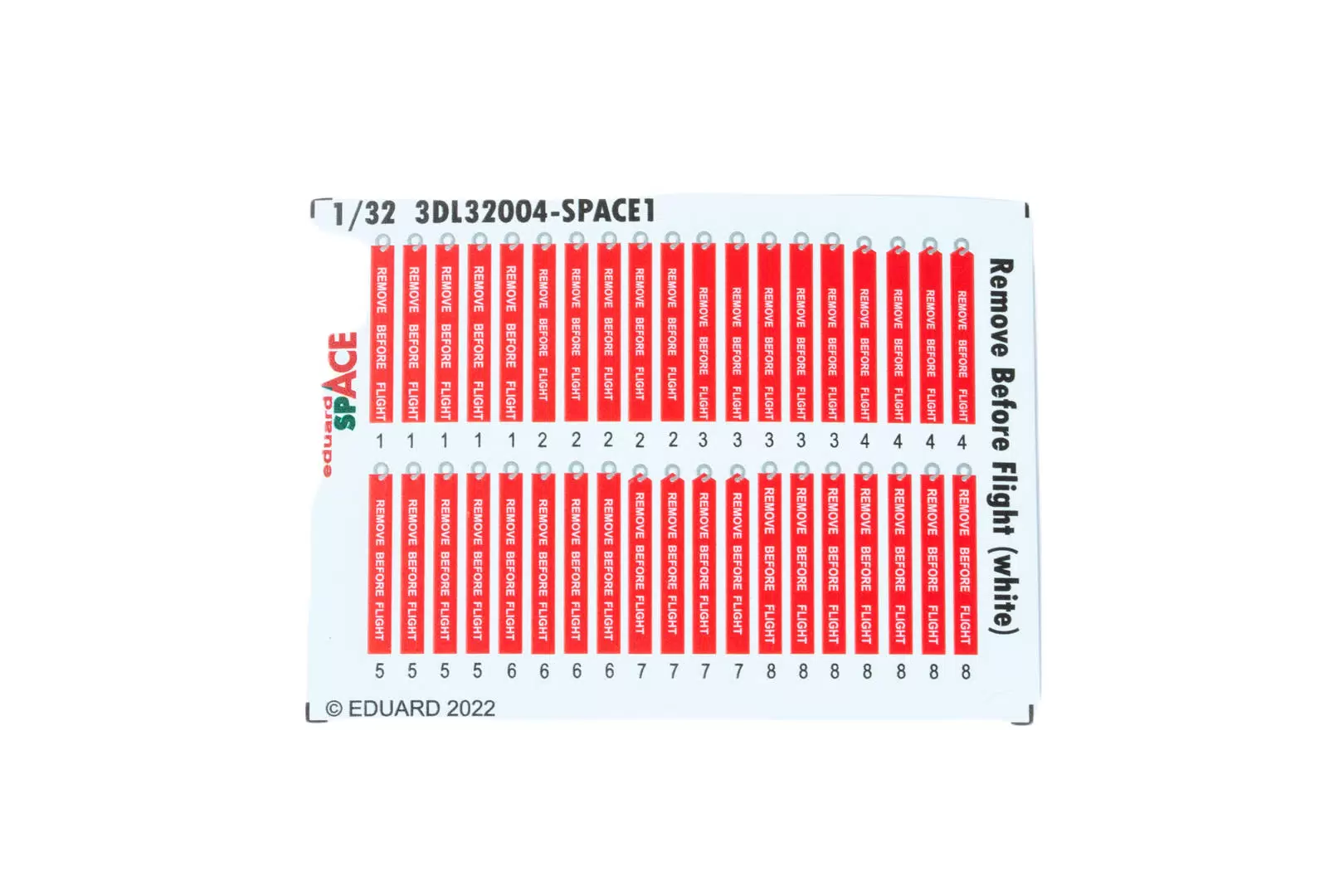 3DL32004 Eduard 132 3D Декали Remove Before Flight белые SPACE 1884₽