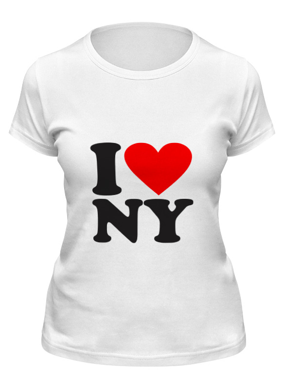 

Футболка женская Printio I love ny белая S, Белый, I love ny