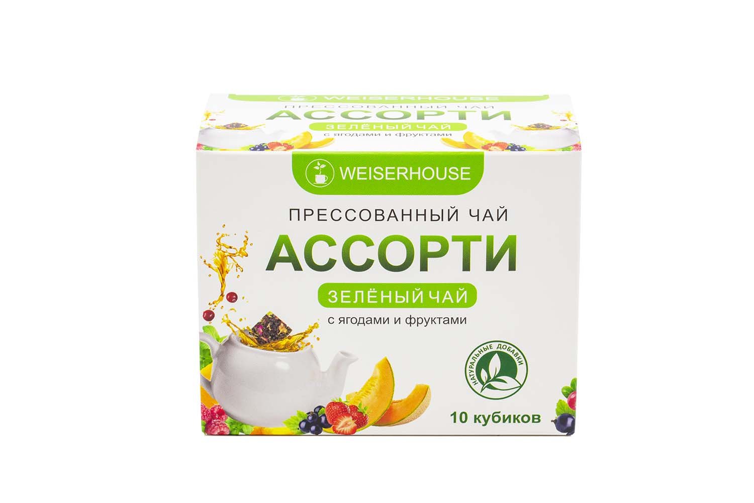 

Чай прессованный зеленый Weiserhouse Чайное ассорти кубики 5-7гр, 10 шт