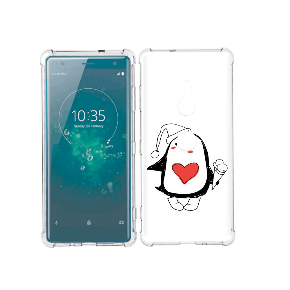 

Чехол MyPads Tocco для Sony Xperia XZ3 Пингвин с мороженым, Прозрачный, Tocco
