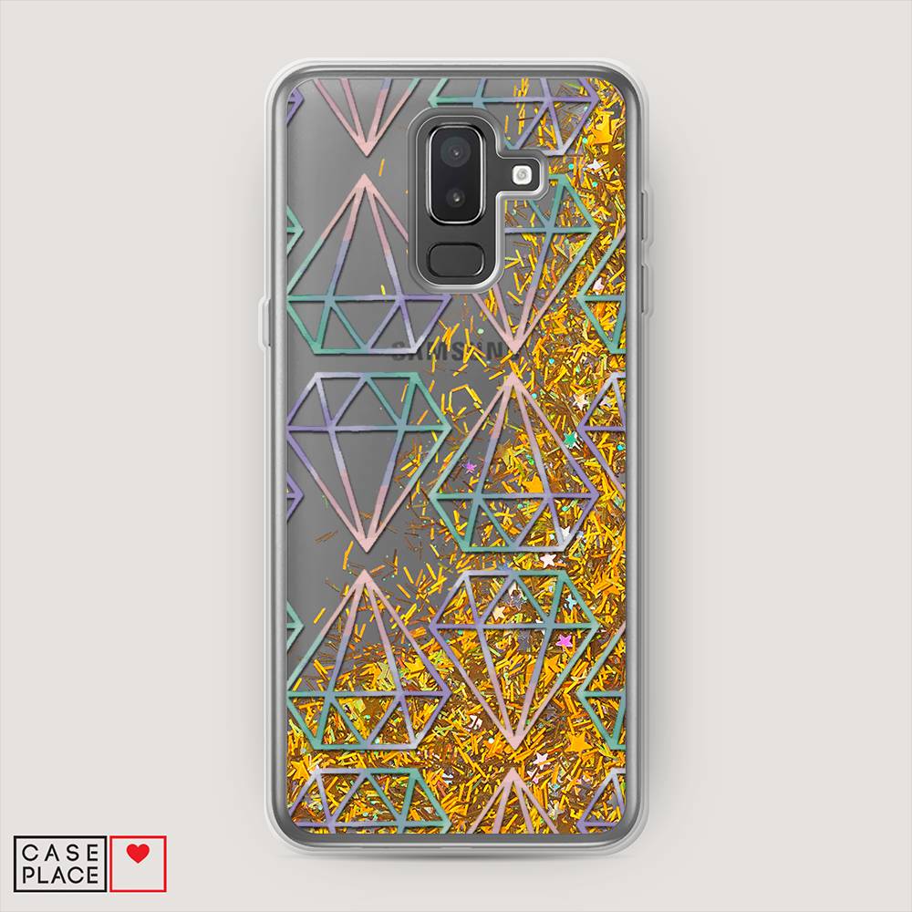 фото Чехол awog "бриллианты голографика" для samsung galaxy j8