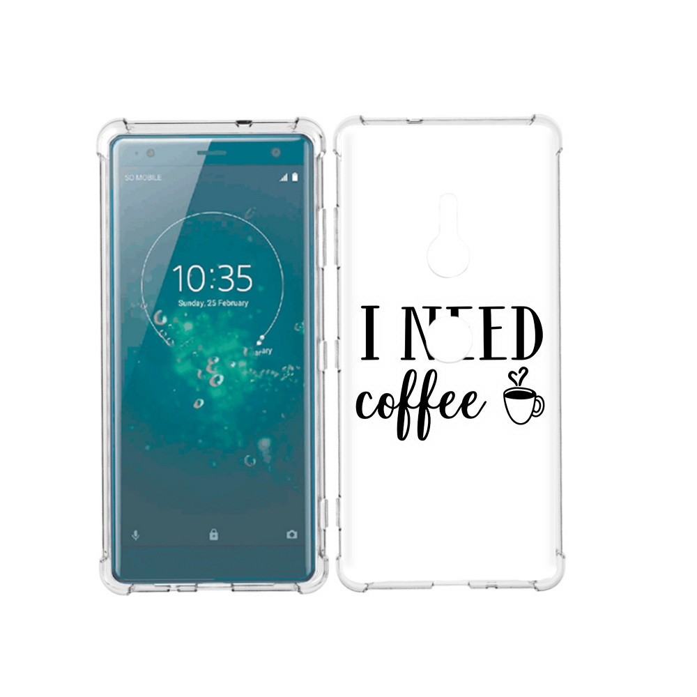 

Чехол MyPads Tocco для Sony Xperia XZ3 Мне нужен кофе, Прозрачный, Tocco
