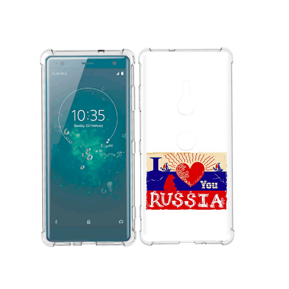

Чехол MyPads Tocco для Sony Xperia XZ3 Люблю Россию, Прозрачный, Tocco