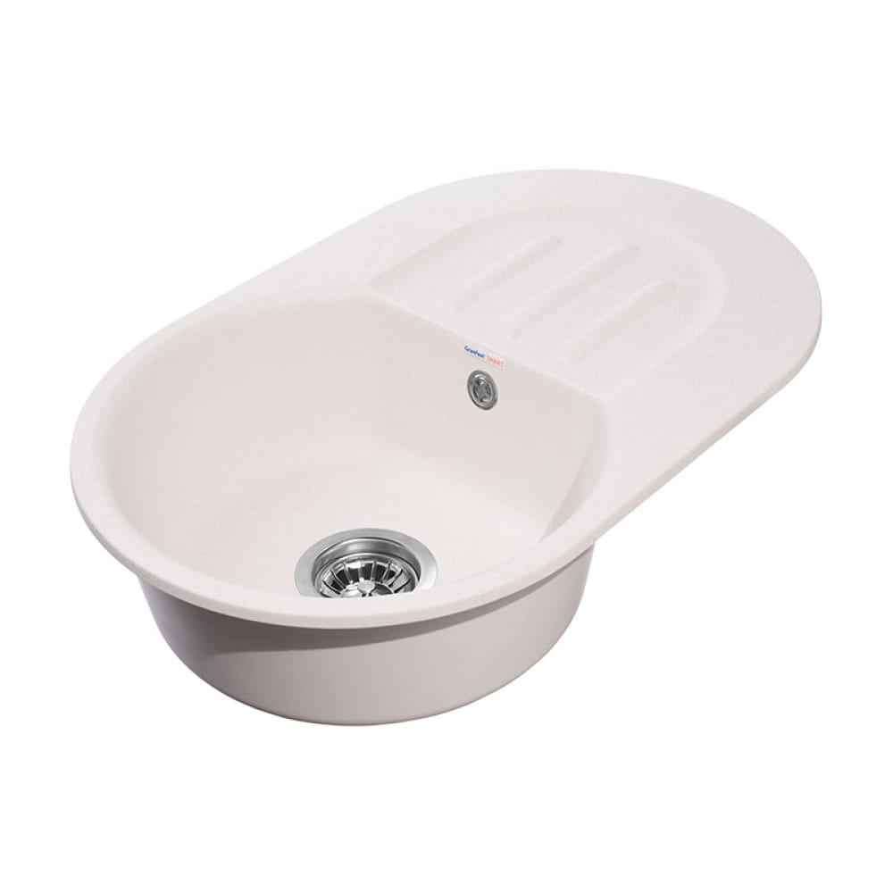фото Мойка кухонная granfest smart gf-s-685 l белая