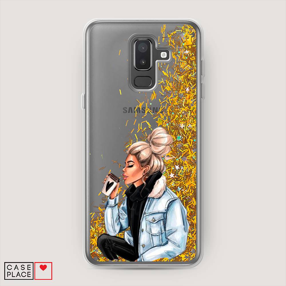 

Чехол Awog на Samsung Galaxy J8 "Cute girl", Коричневый;бежевый, 26590-1