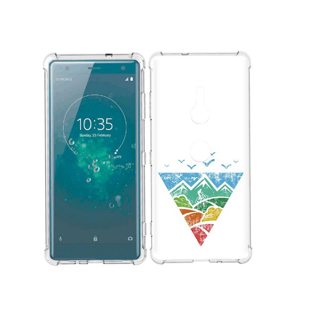 

Чехол MyPads Tocco для Sony Xperia XZ3 Лес земля море чайки, Прозрачный, Tocco