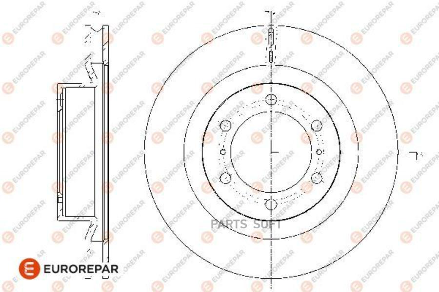 EUROREPAR 1667863580 Диск тормозной