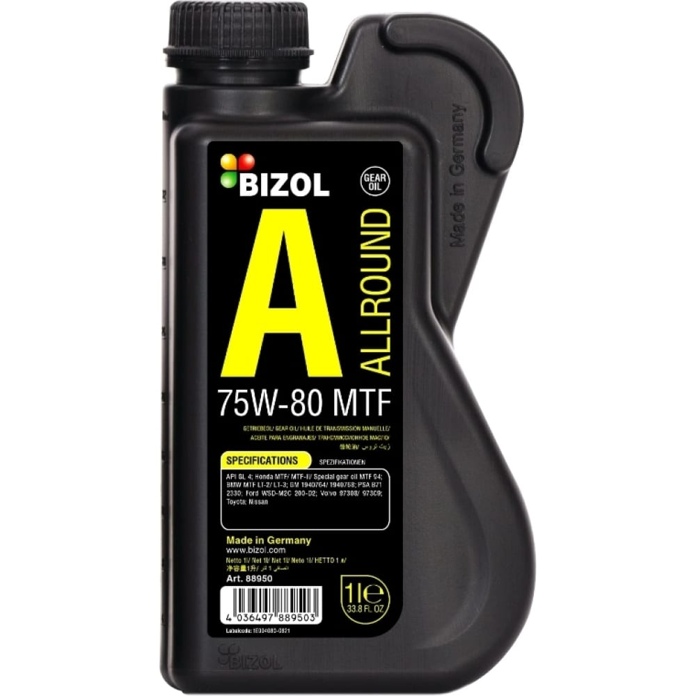 Синтетическое трансмиссионное масло Bizol Allround Gear Oil MTF 75W-80