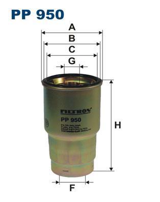 

Фильтр Топливный Filtron Pp950 Filtron арт. PP950