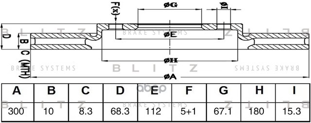 

BLITZ BS0548 Диск тормозной