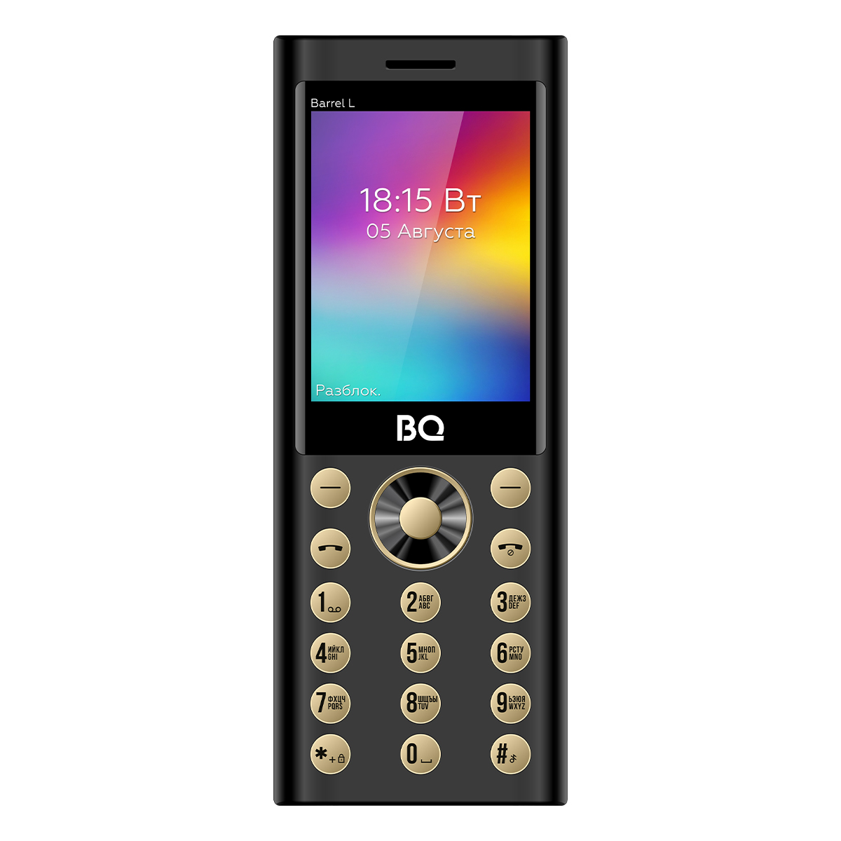 

Телефон BQ 2458 Barrel L Black+Gold, 2458 Barrel L