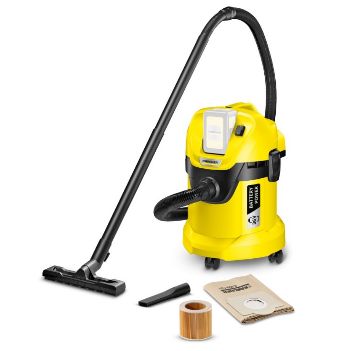 

Пылесос Karcher WD 3 Battery 1.629-910.0 желтый, черный, WD 3 Battery 1.629-910.0