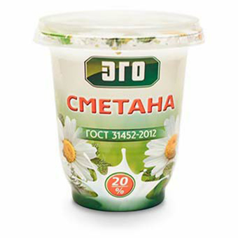 Сметана ЭГО 20% БЗМЖ 300 г