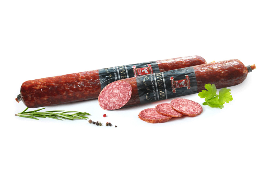 

Колбаса сырокопченая Губкинский мясокомбинат Премьера, 200-250 г