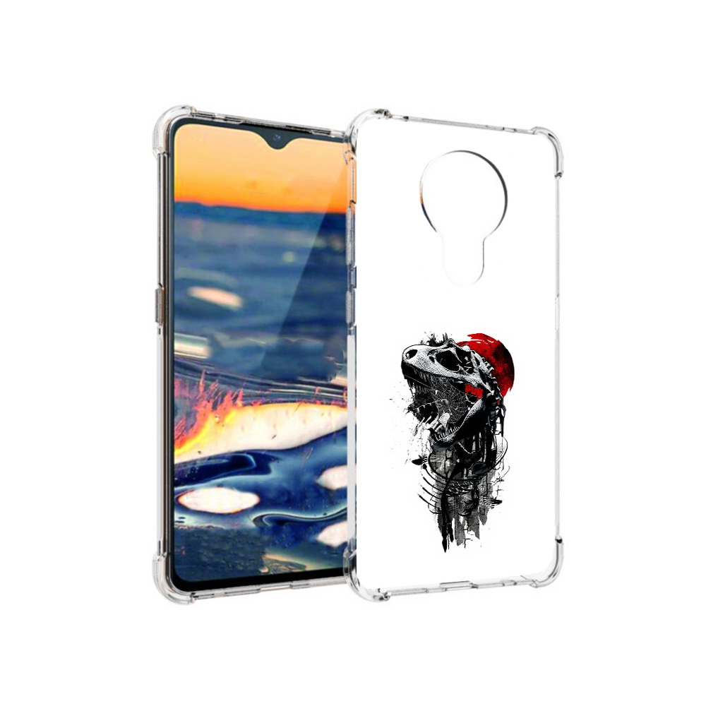 

Чехол MyPads Tocco для Nokia 5.3 вымерший динозавр (PT227052.106.284), Прозрачный, Tocco