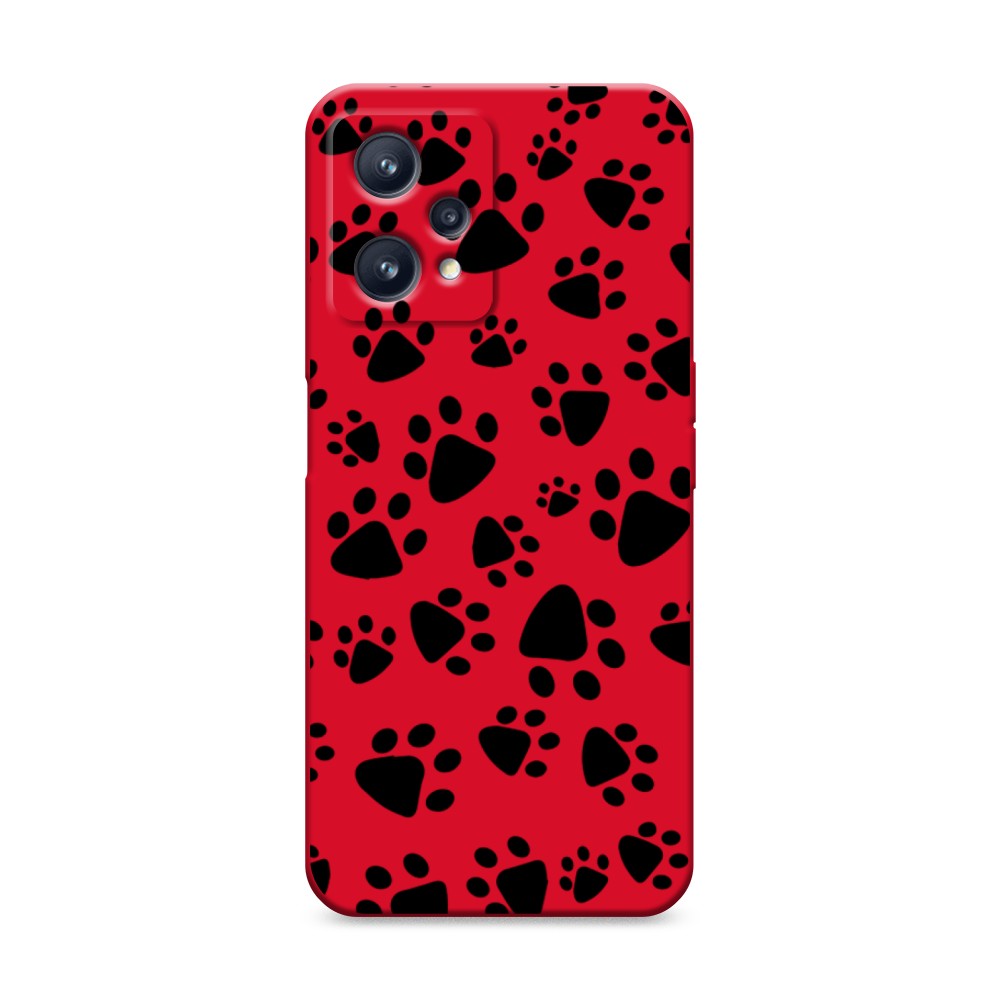 

Чехол Awog на Realme 9 "Лапки черные", Разноцветный, 257253-1